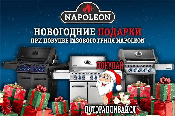 Новогодняя акция на газовые грили NAPOLEON!