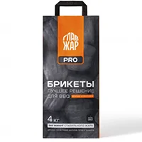 Уголь брикетированный, КЛАССИКА "ГлавЖар", 4кг
