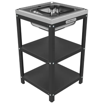 Стол металлический 50x50x85см с мойкой из нерж. стали