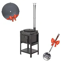 КОМПЛЕКТ: Казан 12л Гардарика с чугунной крышкой и дужкой + Печь ФОРТ-12