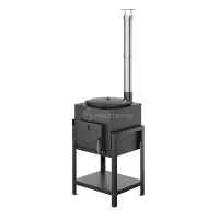 Печь «ФОРТ-12» под казан 12л с дровницей и стальной плитой