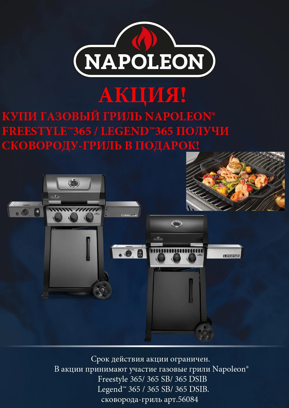 Скидки, подарки и бесплатная доставка на газовые грили NAPOLEON!