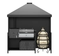 Модуль кухни барбекю К-4 под печь-мангал и тандыр, под одним куполом