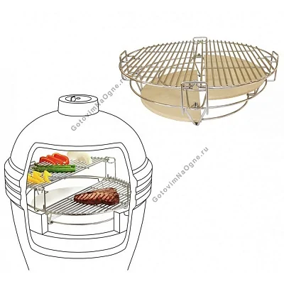 Керамический угольный гриль KAMADO JOE Big II Stand-Alone™ 61см.