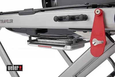 Газовый гриль WEBER Traveler, 1 горелка, 3,8кВт, складные ножки, черный
