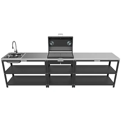 Стол-Гриль с решёткой из чугуна GRILLVER, 71x50x105см