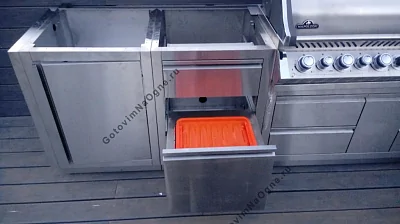 Тумба для мусора с держателем бумажных полотенец