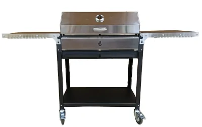 Мангал ДИОН 700 на колесах с крышкой из нерж. стали, с решетками