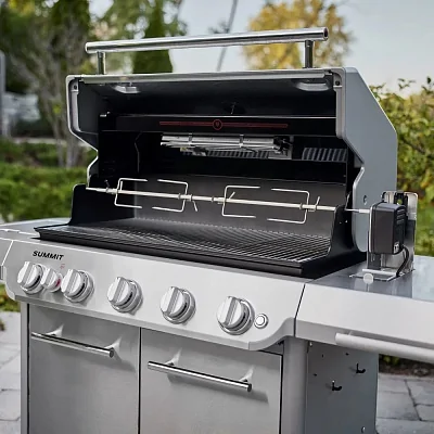 Газовый гриль WEBER Summit FS38 S с вертелом и конфоркой (нерж. сталь)