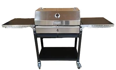 Мангал ДИОН 700 на колесах с крышкой из нерж. стали, с решетками