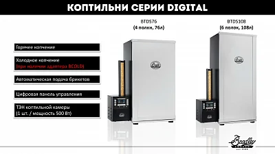 Электрическая коптильня BRADLEY DIGITAL SMOKER (6 полок) с цифр. управлением