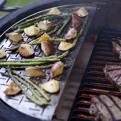 Противень полукруглый для рыбы и овощей из нерж. стали для KAMADO BIG JOE