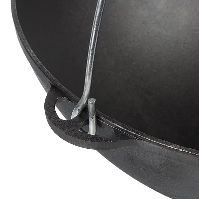 Казан чугунный 32 литра с алюминиевой крышкой и дужкой (Гардарика)