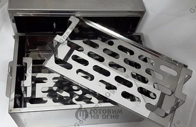 Коптильня Grillver 410х250х230мм. из нерж. стали