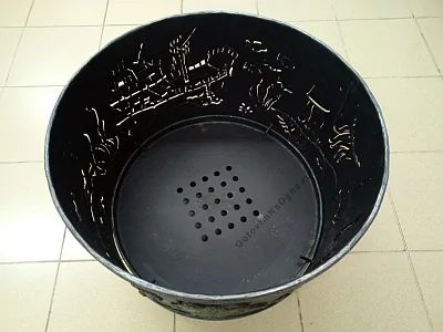 Кованная чаша для костра "Водный мир", диаметр 650мм.