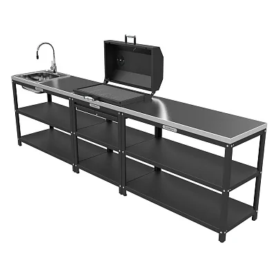 Стол-Гриль с решёткой из нерж. стали GRILLVER, 71x50x105см