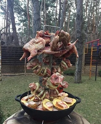 Чугунная сковородка-ёлочка, Большая, диаметр 27см.