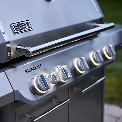 Газовый гриль WEBER Summit FS38 S с вертелом и конфоркой (нерж. сталь)