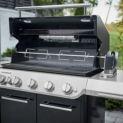 Газовый гриль WEBER Summit FS38 Е с вертелом и конфоркой (черный)