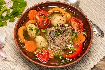 Казан 22 литра чугунный с алюминиевой крышкой (Узбекистан)