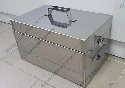 Коптильня Grillver 410х250х230мм. из нерж. стали