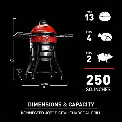 Керамический гриль KAMADO JOE KONNECTED II 46см. с электронным управлением