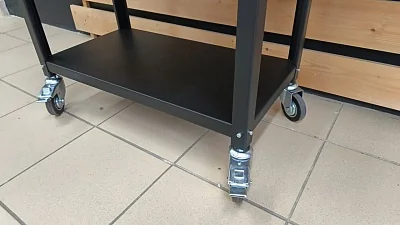 Мангал ДИОН 700 на колесах с крышкой из нерж. стали, с решетками