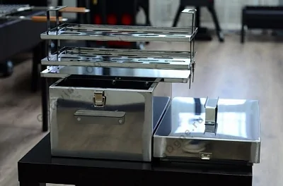 Коптильня Grillver 410х250х230мм. из нерж. стали