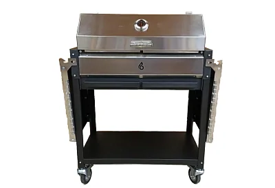 Мангал ДИОН 700 на колесах с крышкой из нерж. стали, с решетками