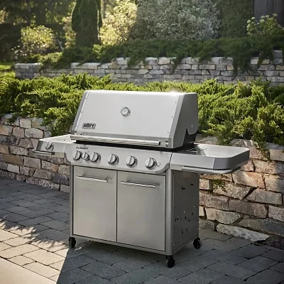Газовый гриль WEBER Summit FS38 S с вертелом и конфоркой (нерж. сталь)