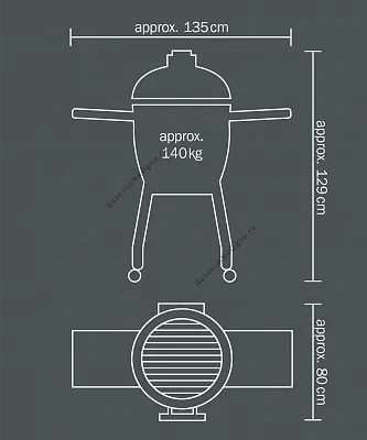  Керамический гриль MONOLITH LeChef PRO 2.0 Black