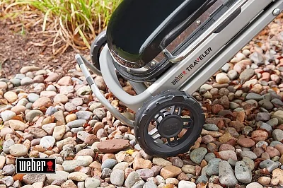 Газовый гриль WEBER Traveler, 1 горелка, 3,8кВт, складные ножки, черный