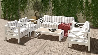 Диванная группа из алюминия MIA XL