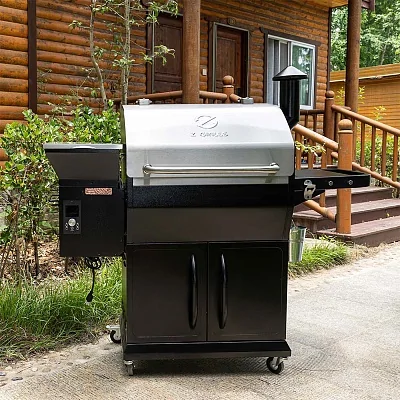 Пеллетный гриль Z GRILLS 1000 WiFi, крышка из нерж.стали