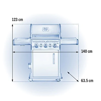 Газовый гриль NAPOLEON Rogue-425 PRO-S с ИК конфоркой (нерж. сталь) 