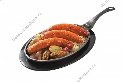 Чугунная сковорода со съемной ручкой (овальная), NAPOLEON