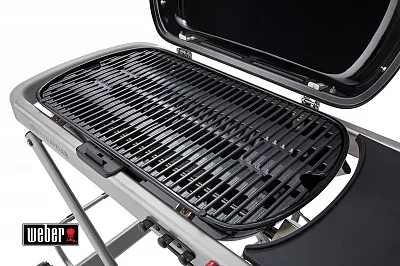 Газовый гриль WEBER Traveler, 1 горелка, 3,8кВт, складные ножки, черный