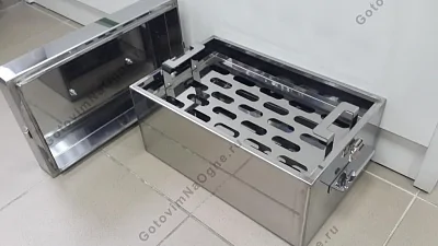 Коптильня Grillver 410х250х230мм. из нерж. стали