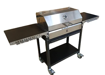 Мангал ДИОН 700 на колесах с крышкой из нерж. стали, с решетками