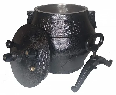 Афганский казан черный, алюминиевый, 10л.