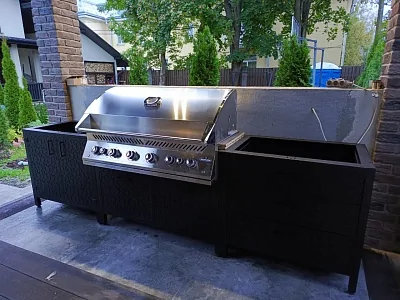 Модуль кухни барбекю ПРОТЕЙ К-3 под газ. гриль NAPOLEON Bilex-485