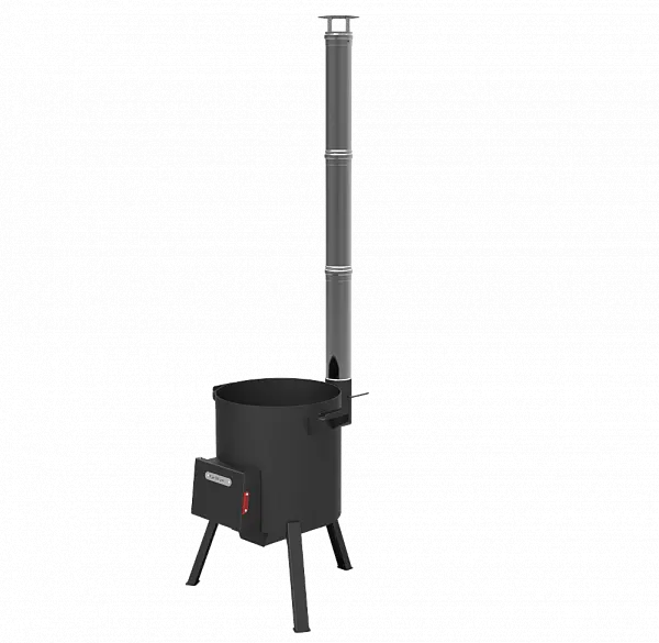 Печь под казан 22 литра "Берель 480К" NEW с дымоходом (d=48см)