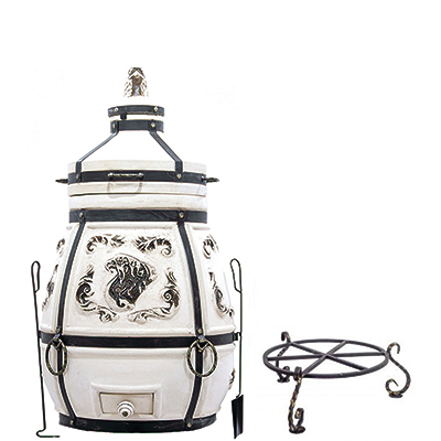 Тандыр "Степной NEW 2023" с откидной крышкой и подставкой