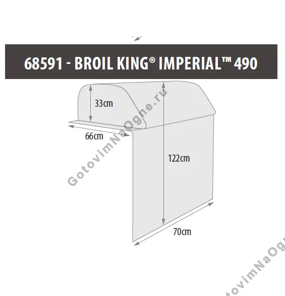 Чехол для гриля сверхпрочный (Imperial/Regal 400 встройка), BROIL KING