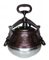Афганский казан двухцветный с ручками, алюминиевый, 5л.