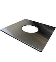 Декоративный потолочный фланец 670х700мм под трубу d365мм, порошковая краска черная матовая