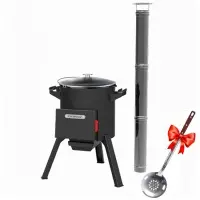 КОМПЛЕКТ: Печь "Берель 480К NEW" + Казан 22л Гардарика с алюм. крышкой и дужкой