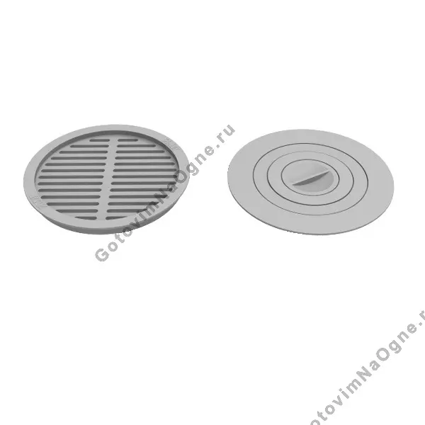 Комплект для печи "Берель 480К" (фланец, плита-конфорка, решетка-гриль)