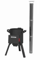 Печь под казан 8 литров "Берель 360" NEW с дымоходом (d=36см)