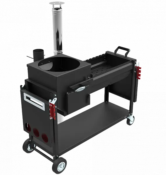 Печь-мангал "ИСКАНДЕР 400 Комфорт Эйр NEW" под казан 12л., дымоход из нерж. стали